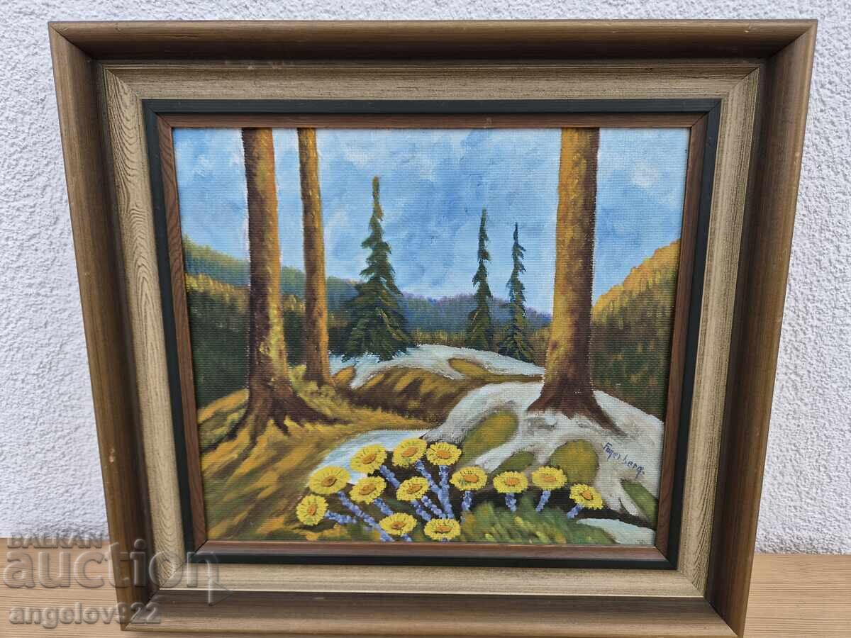 Авторска картина с маслени бои върху фазер!!! - 5