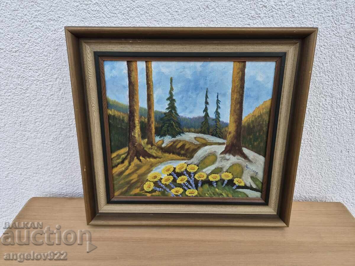 Авторска картина с маслени бои върху фазер!!!