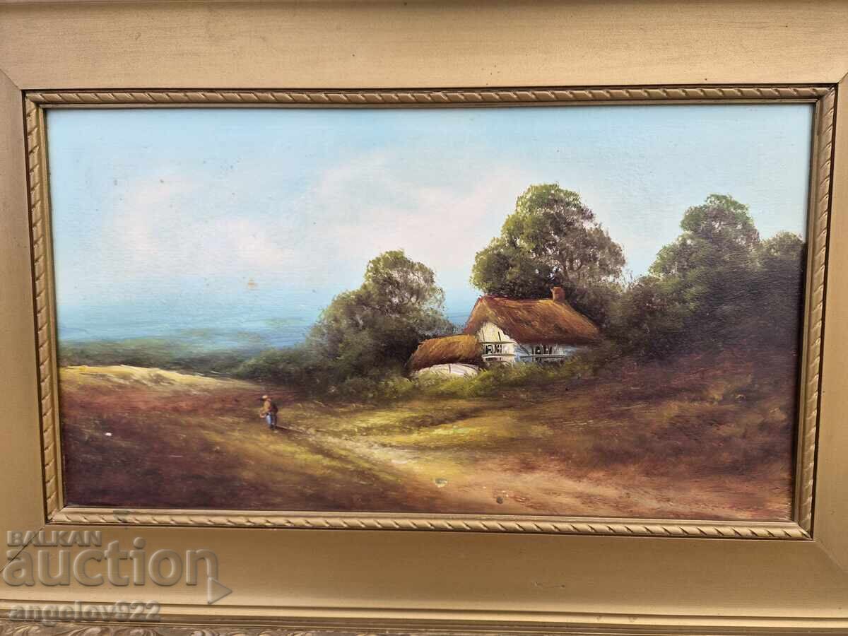 Veche pictură originală în ulei pe placaj!!! - 5