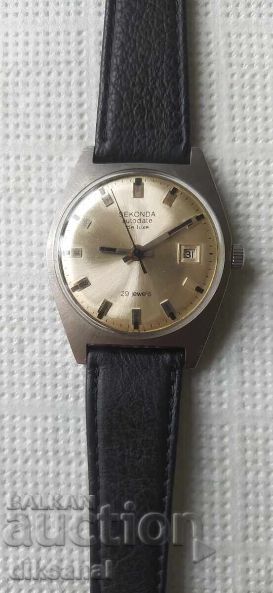 Sekonda/Poljot autodate de luxe. Poljot steel
