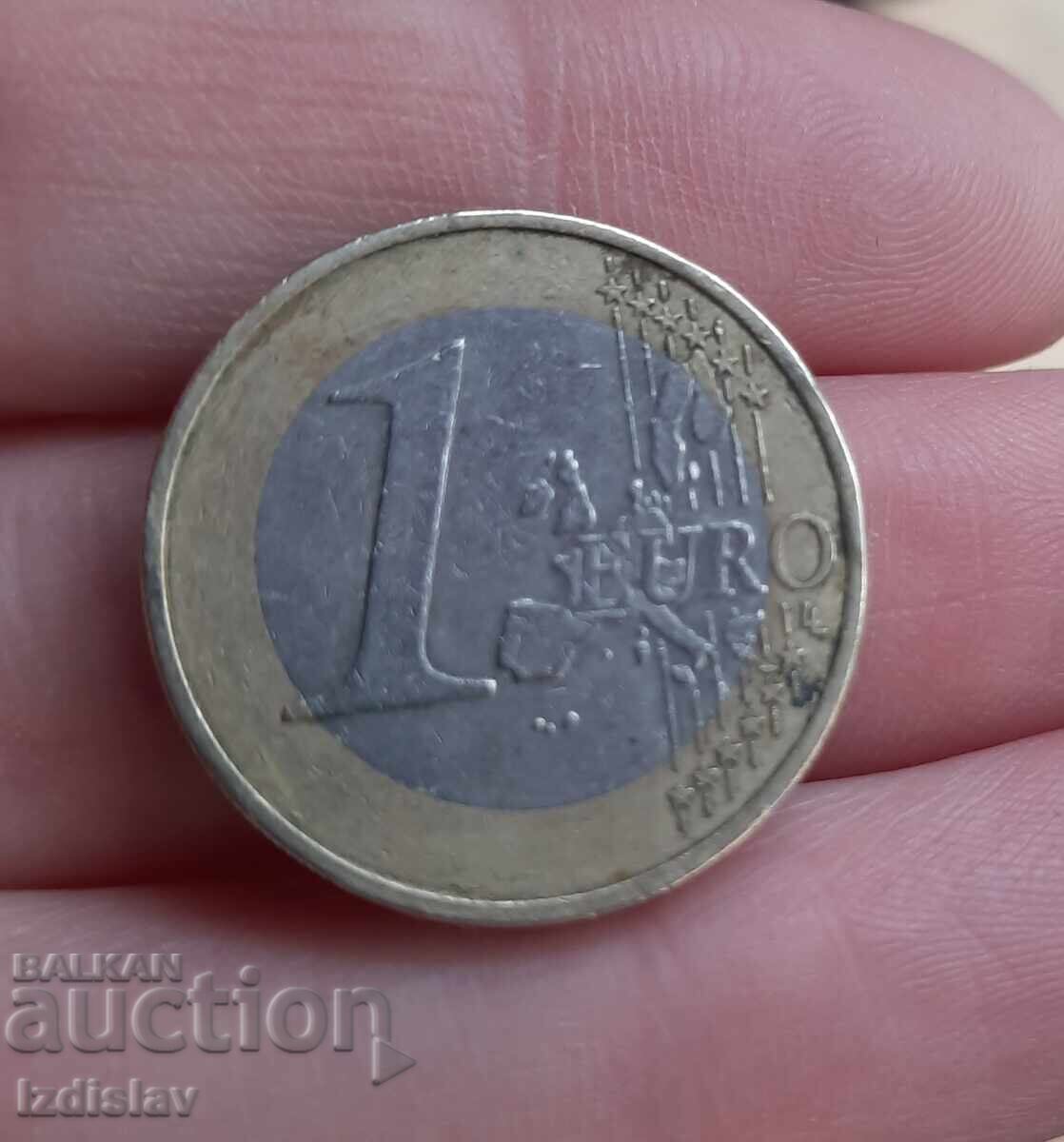 1 евро Австрия от 2002 г с Моцарт с цена € 5.00 | 9.78 лв.