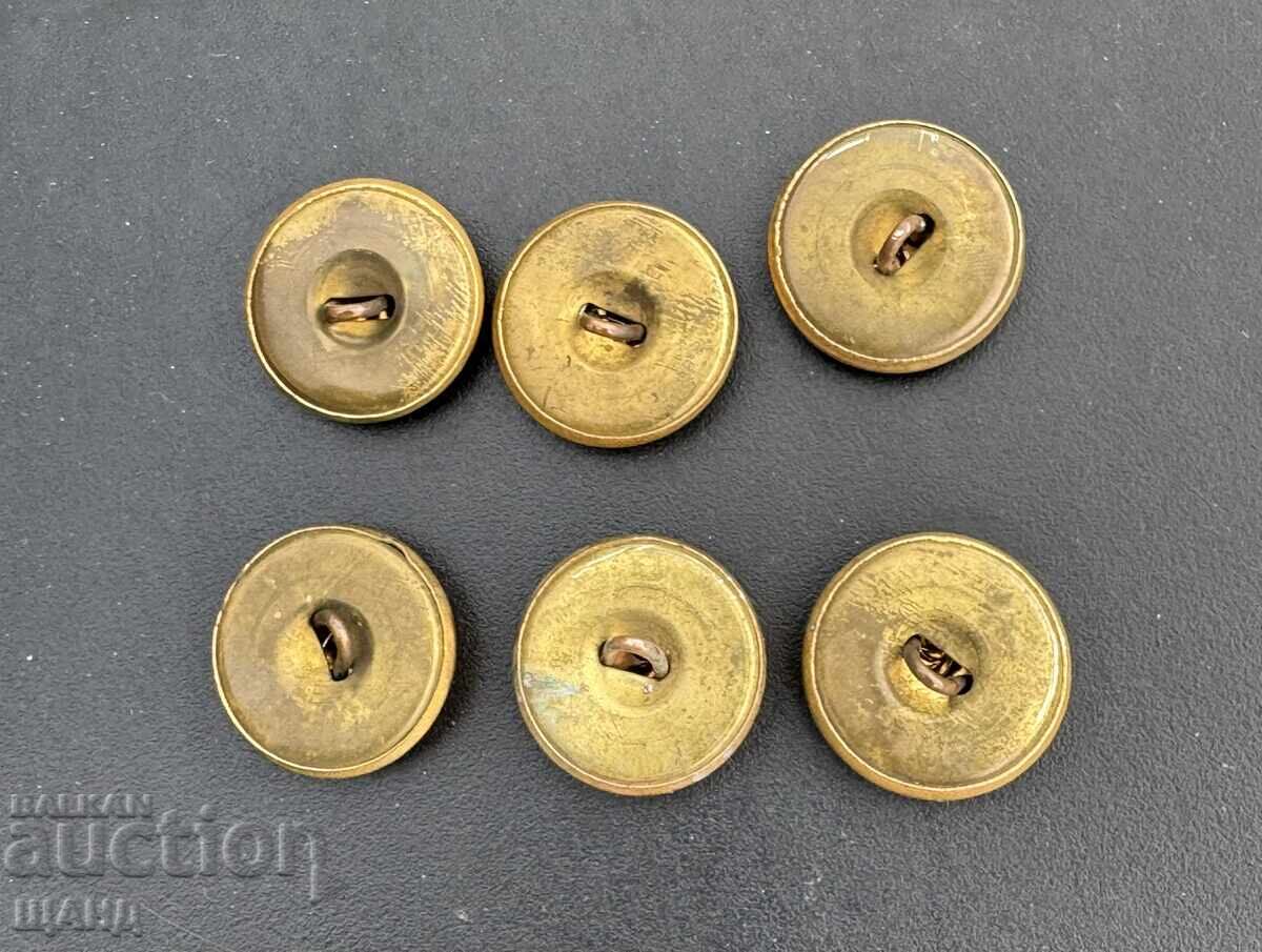 6 Παλιά στρατιωτικά στρατιωτικά κουμπιά γενικού αξιωματικού για στολή με τιμή € 10.35 | 20.24 BGN