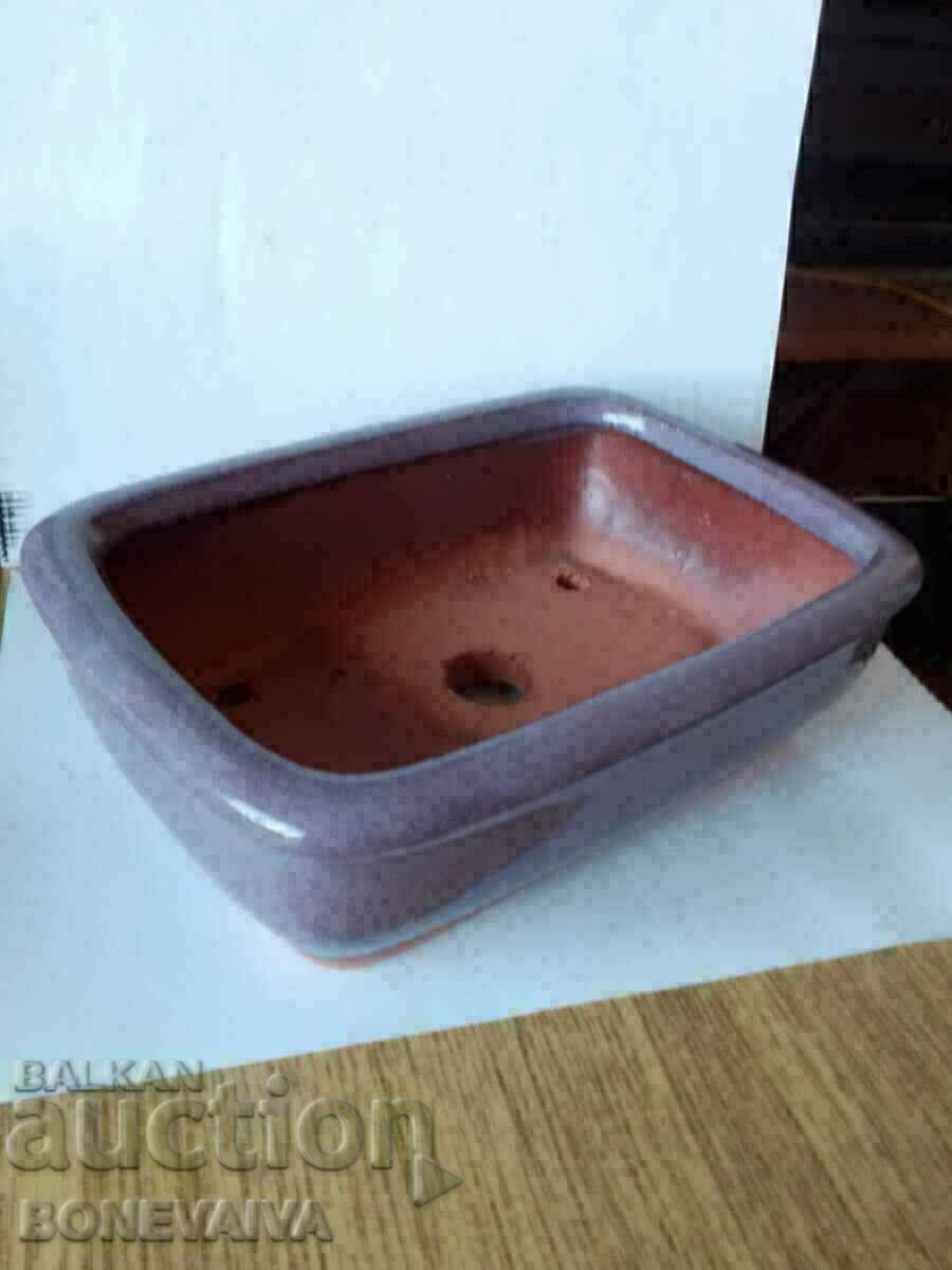 ghiveci recipient pentru glazura ceramica bonsai suculenta cactus