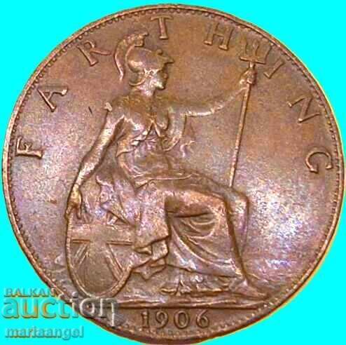 Livrarea Marea Britanie 1 farthing 1906 Edward - rar