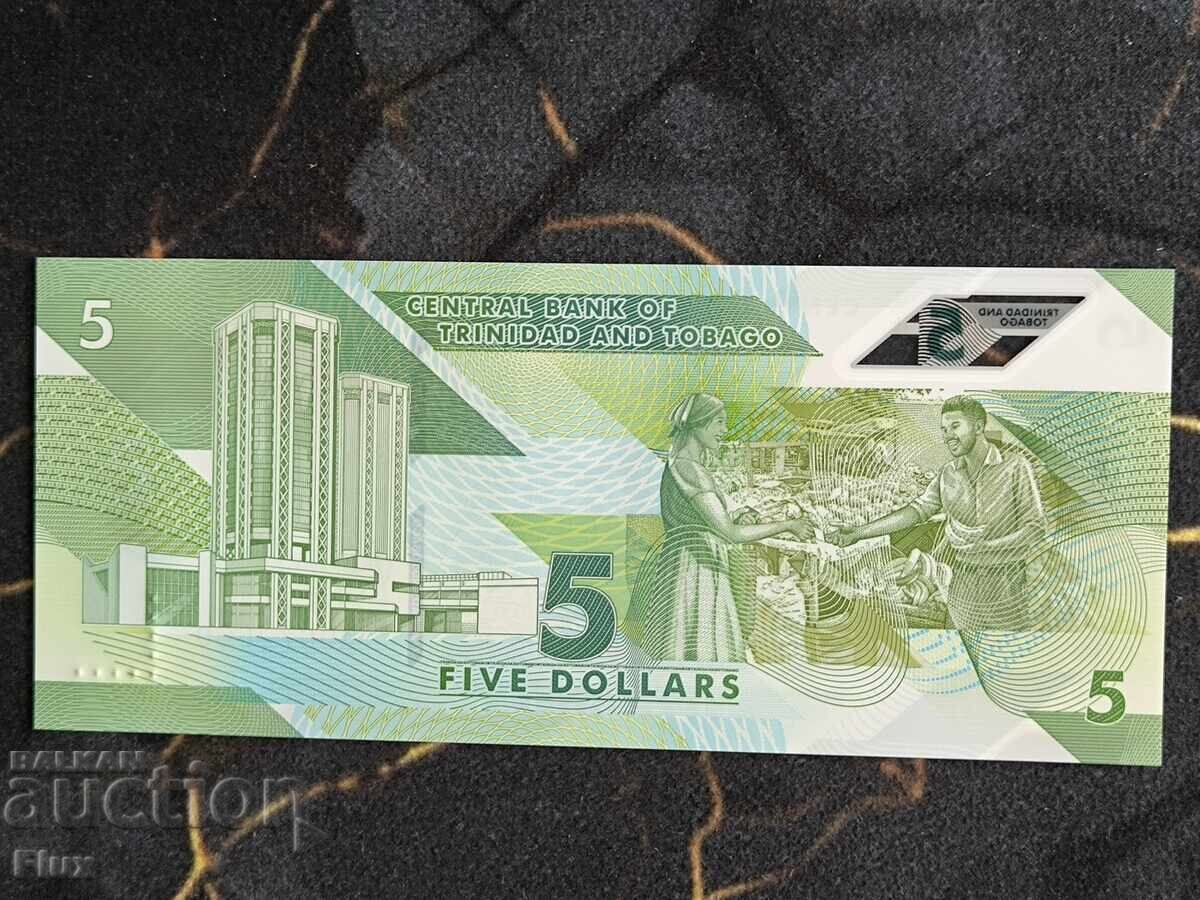Τραπεζογραμμάτιο - Τρινιντάντ και Τομπάγκο - 5 δολάρια UNC | 2020 με τιμή € 4.00 | 7.82 BGN