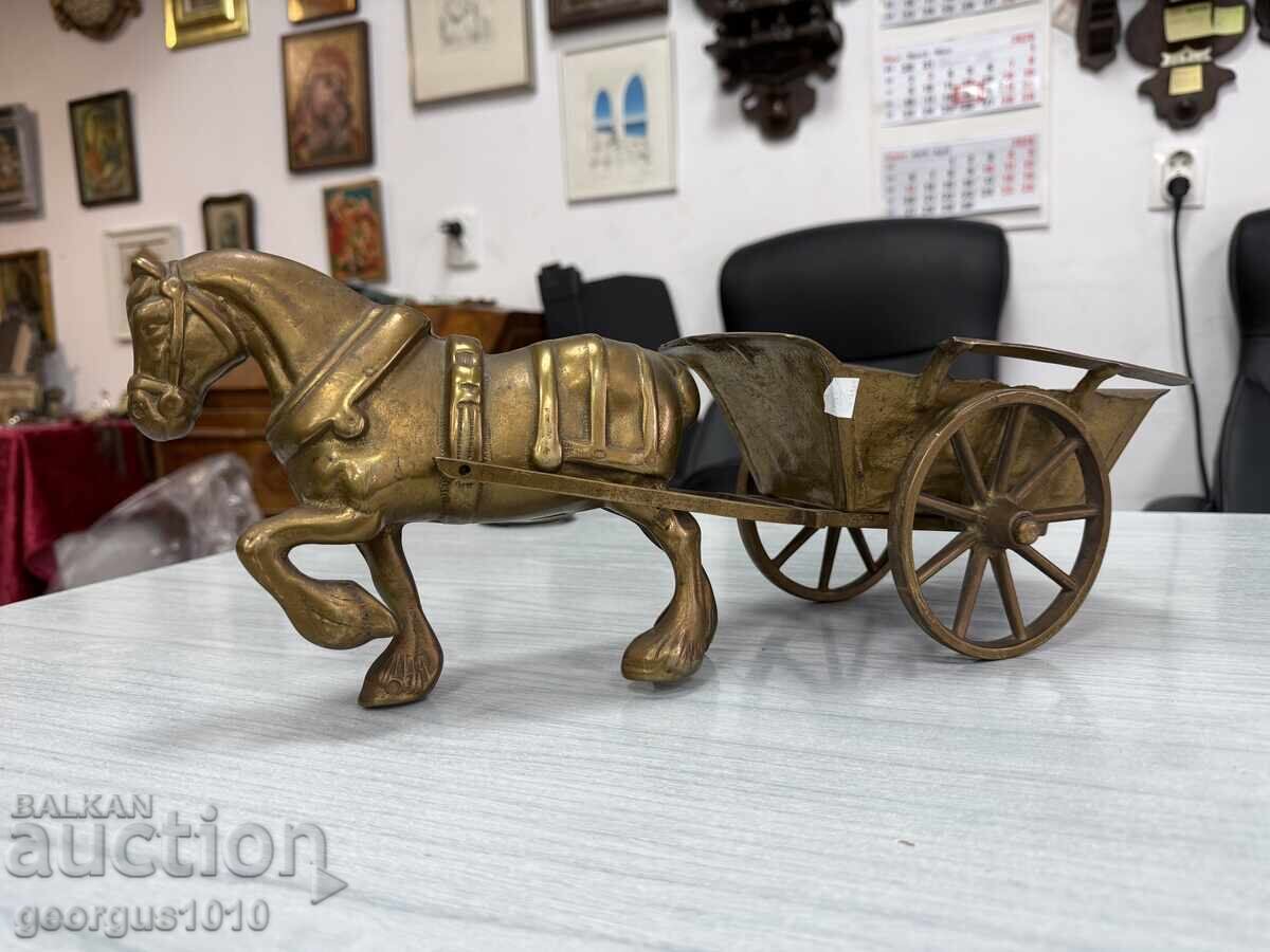 Bronze carriage with horse No. 7998