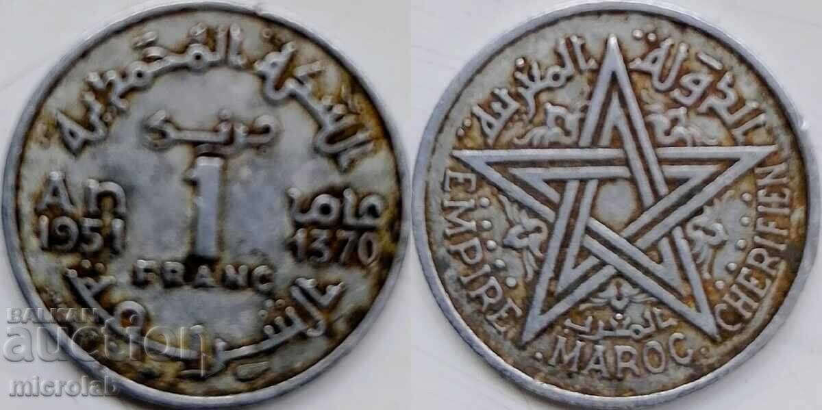 мароко 1 франк 1951