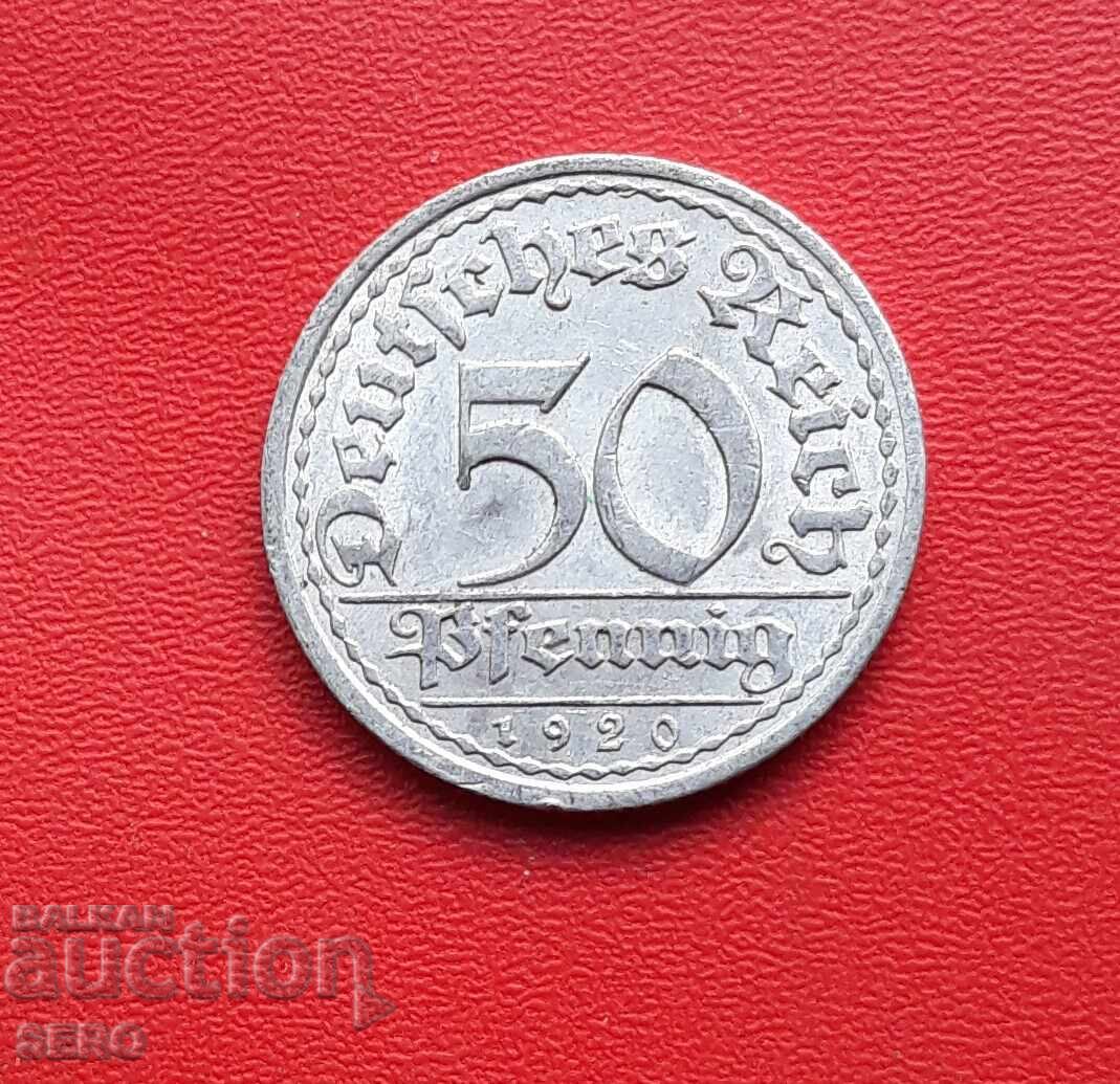 Germania-50 Pfennig 1920 A-Berlin