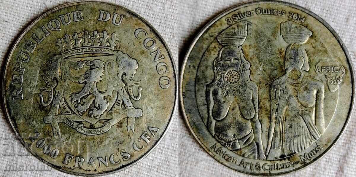 Congo 2000 franci 2014 copie