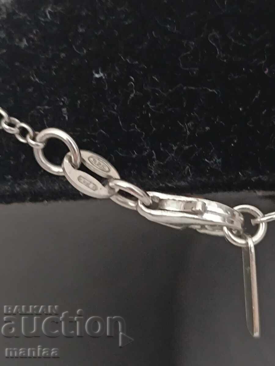 Доставка на Красивп сребърно колие маркирано проба 925 Доставка на Красивп сребърно колие маркирано проба 925