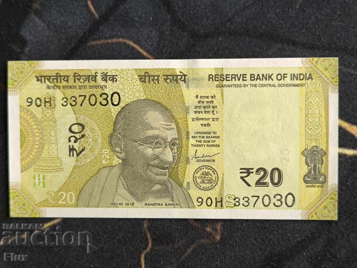 Bancnotă - India - 20 rupii UNC | 2022