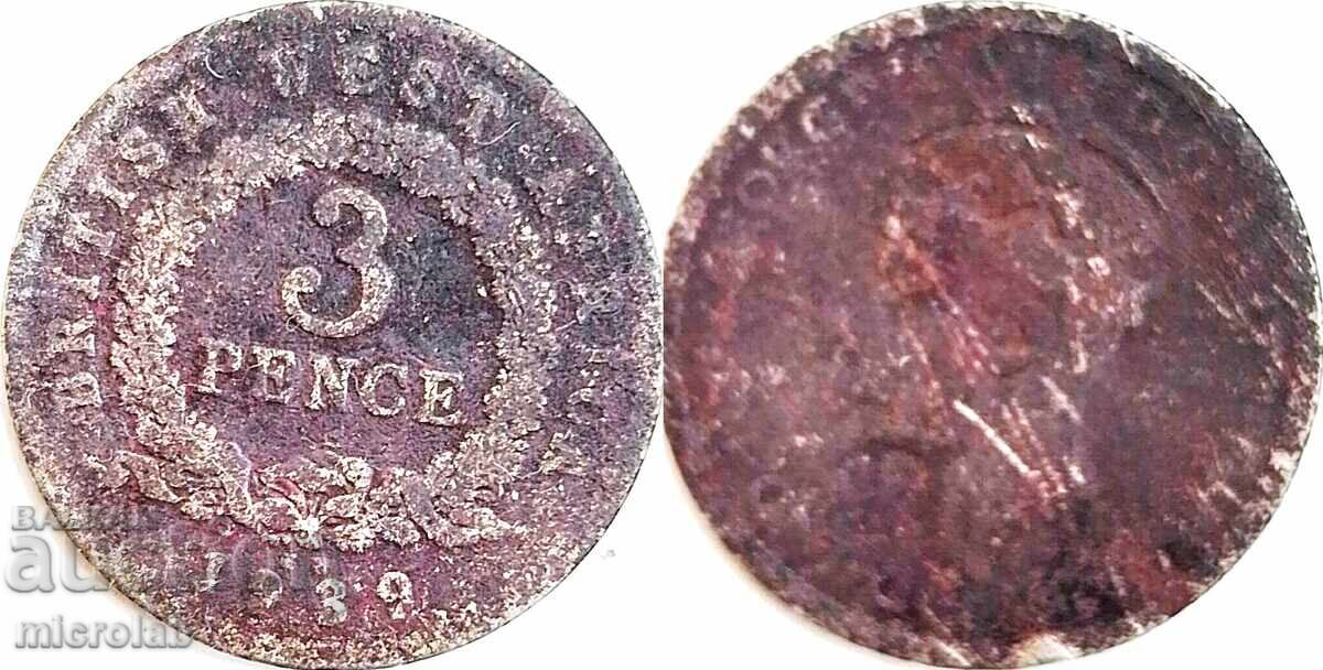 British West Africa 3 Pence 1939 British West Africa 3 Pence 1939
