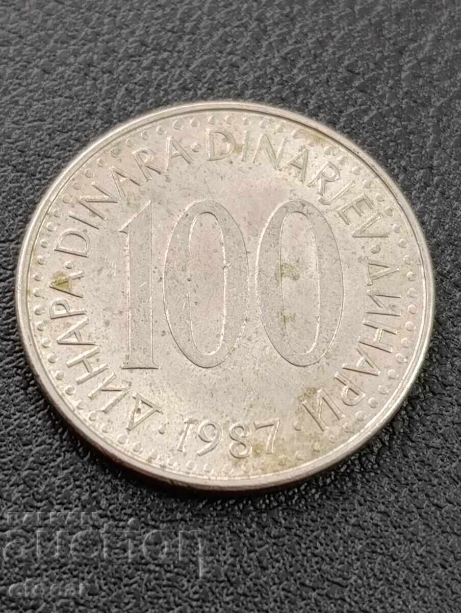 100 dinari Iugoslavia 1987