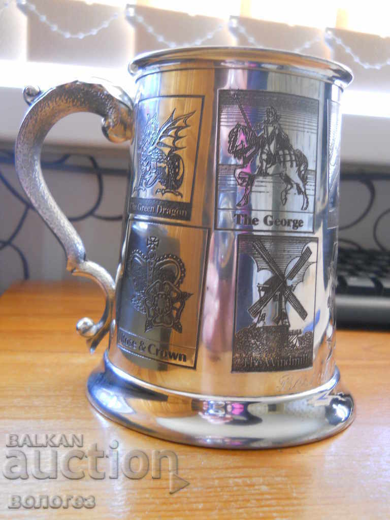 Cană de colecție pentru bere "English Pewter" - Anglia