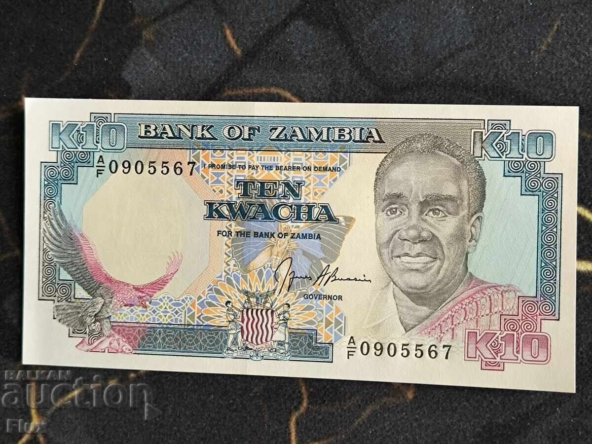 Bancnotă - Zambia - 10 kwacha UNC | 1989 - 1991