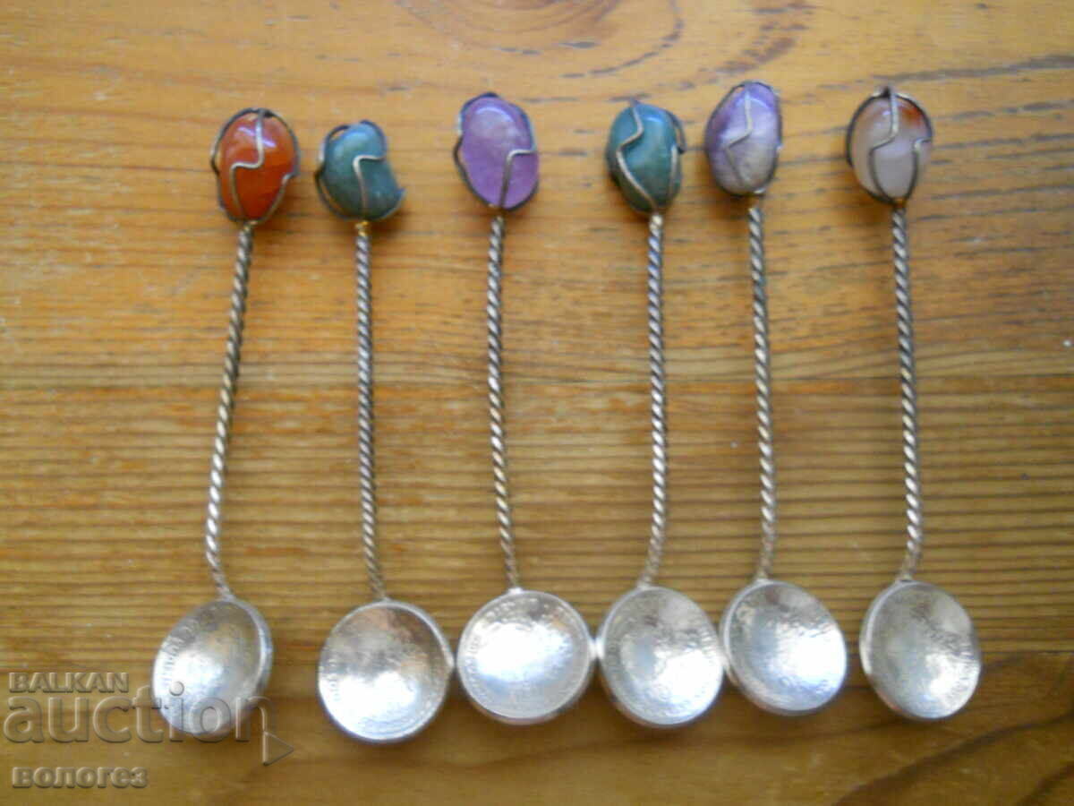 Set de lingurițe de cocktail argintate - Brazilia