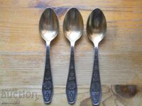 Αντίκες κουταλάκια τσαγιού με επιχρύσωση - ΕΣΣΔ