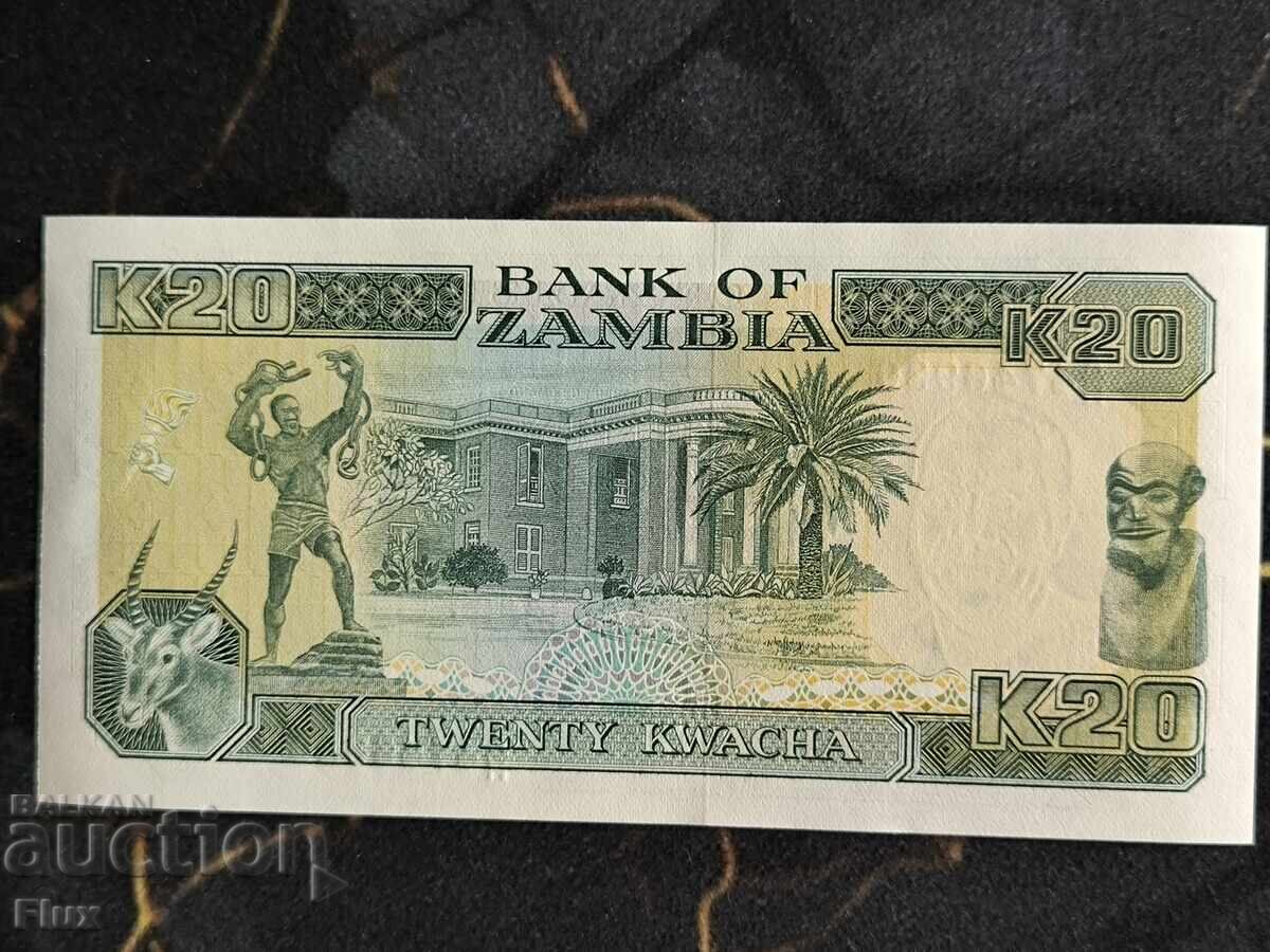 Bancnota - Zambia - 20 Kwacha UNC | 1991 cu preț € 2.00 | 3.91 BGN Bancnota - Zambia - 20 Kwacha UNC | 1991 cu preț € 2.00 | 3.91 BGN