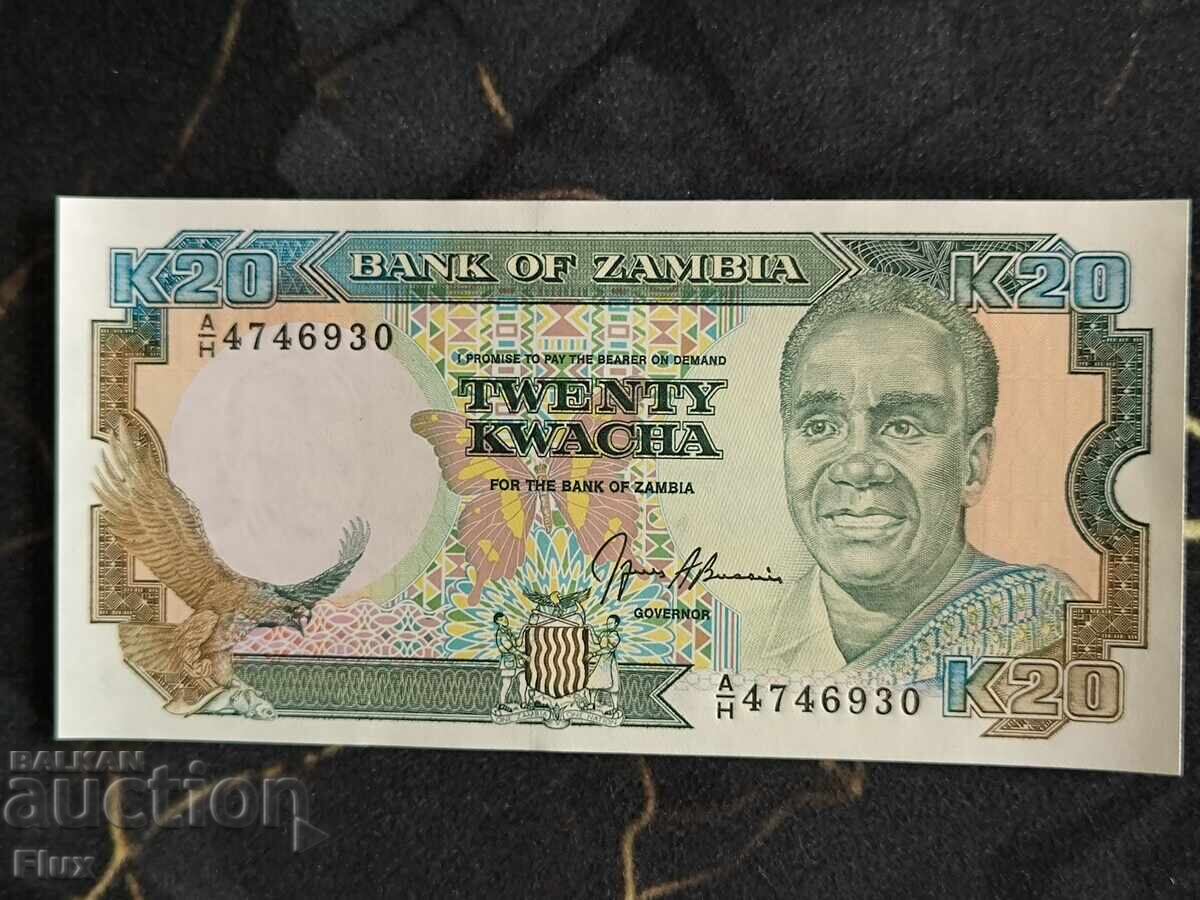 Bancnota - Zambia - 20 Kwacha UNC | 1991 Bancnota - Zambia - 20 Kwacha UNC | 1991