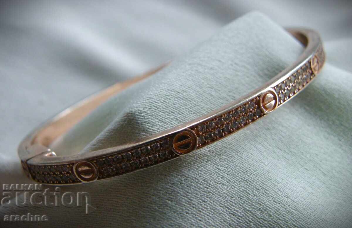 Прекрасно копие на златна гривна Cartier