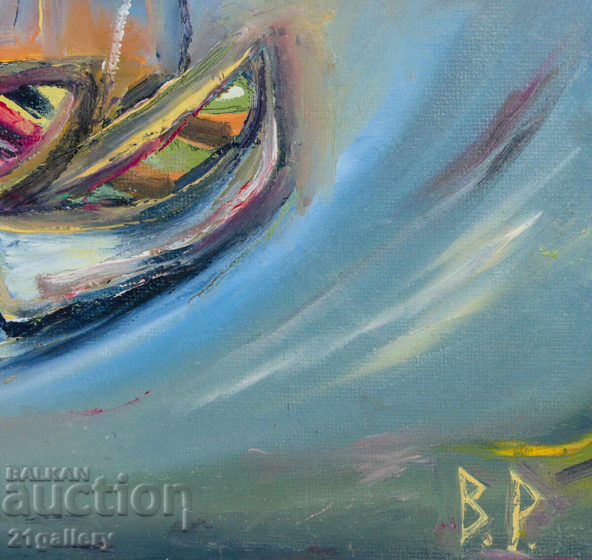 Валентин Раденовски Маслени бои пейзаж със рибарски лодки - 6