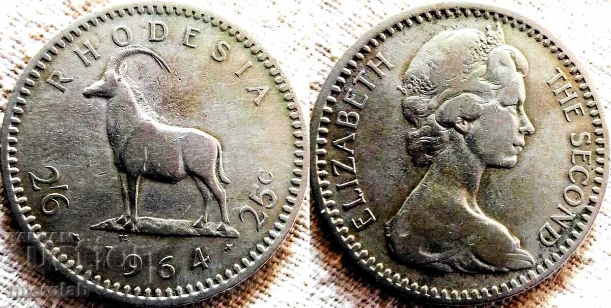 Ροδεσία 2 1/2 σελίνια 1964