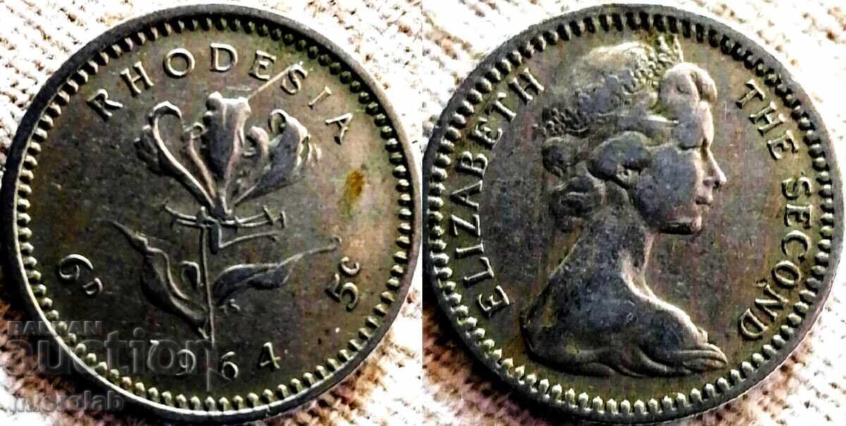 Rhodesia 6 pence 1964