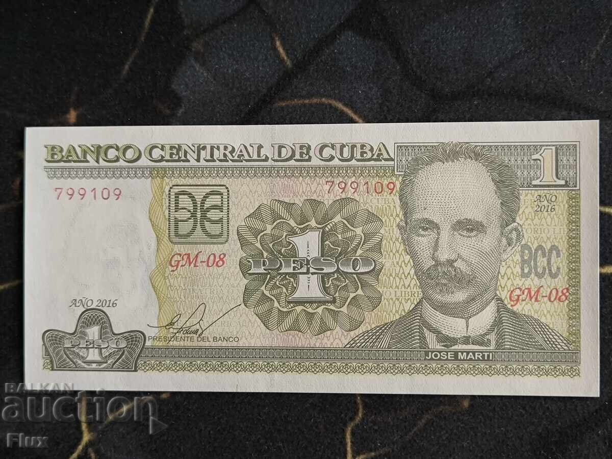 Banknote - Cuba - 1 peso UNC | 2016
