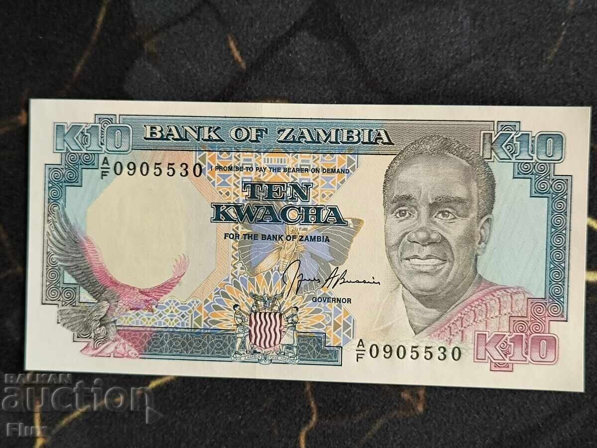 Τραπεζογραμμάτιο - Ζάμπια - 10 κβάτσα UNC | 1989 - 1991 Τραπεζογραμμάτιο - Ζάμπια - 10 κβάτσα UNC | 1989 - 1991