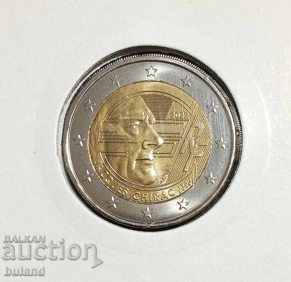 France UNC Commemorative Euro Coin 2 Euro 2022 Jacques Chirac Euro