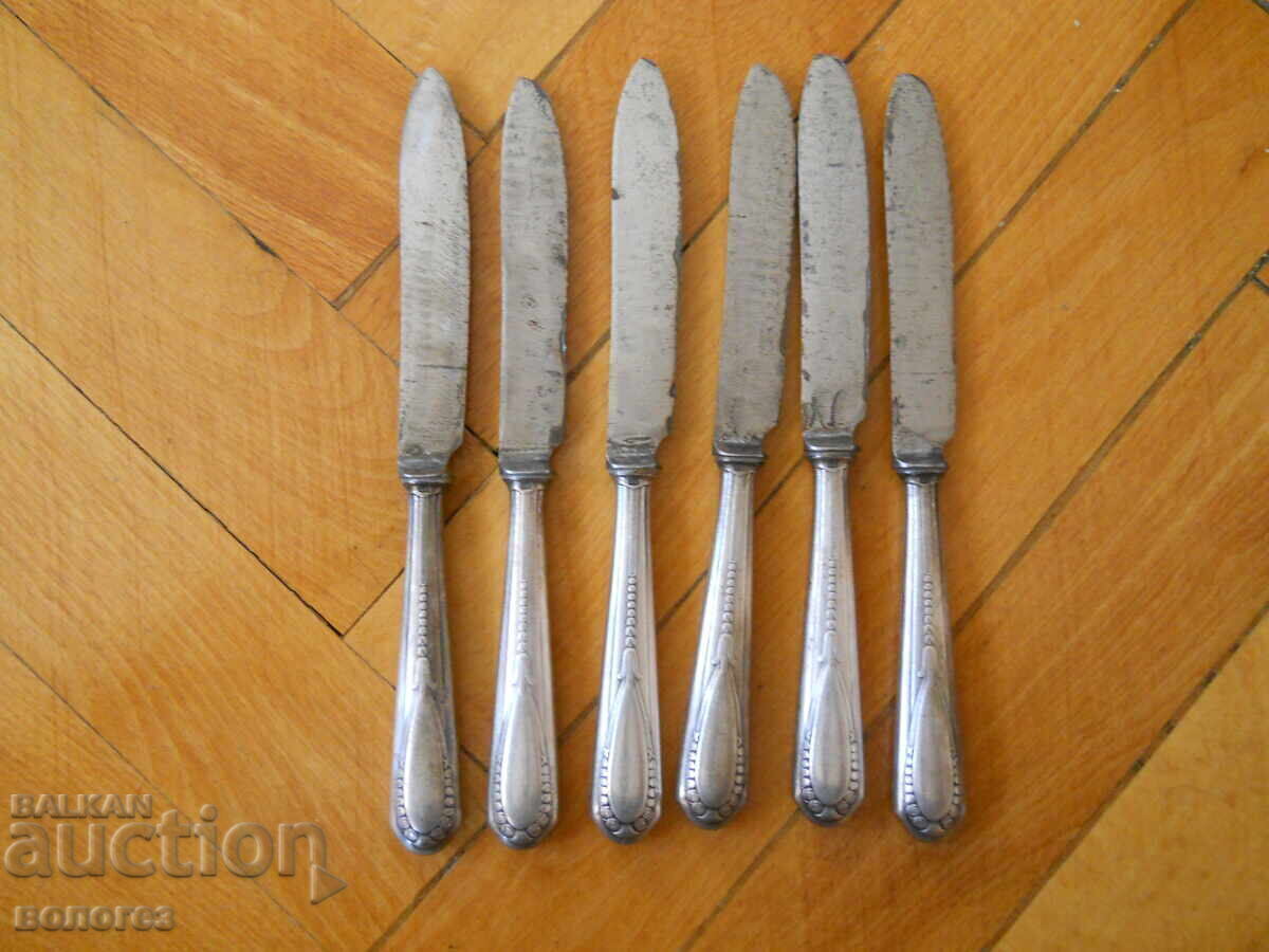 Σετ αντίκες ασημένια μαχαίρια "WMF Zwilling"