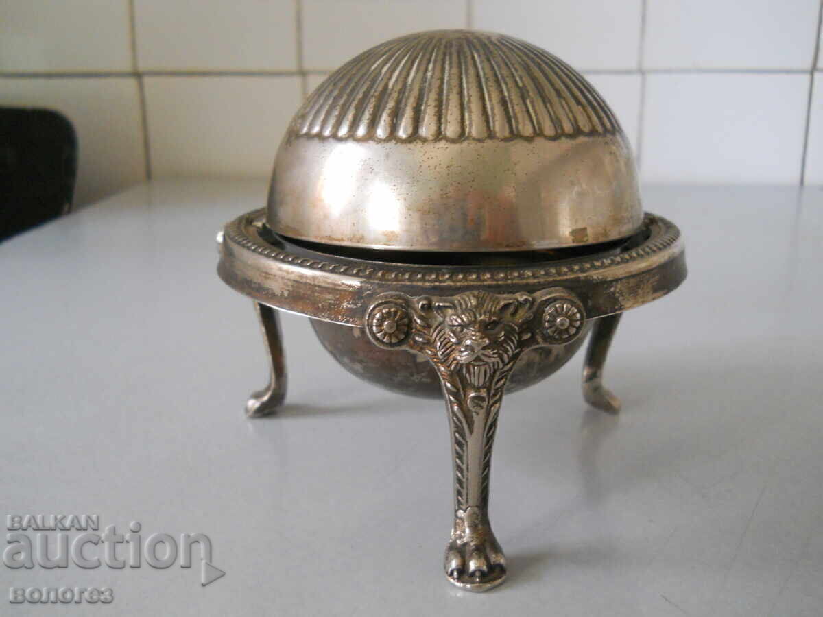 Silver-plated dome oil lamp "FB Rogers Silver Co" USA