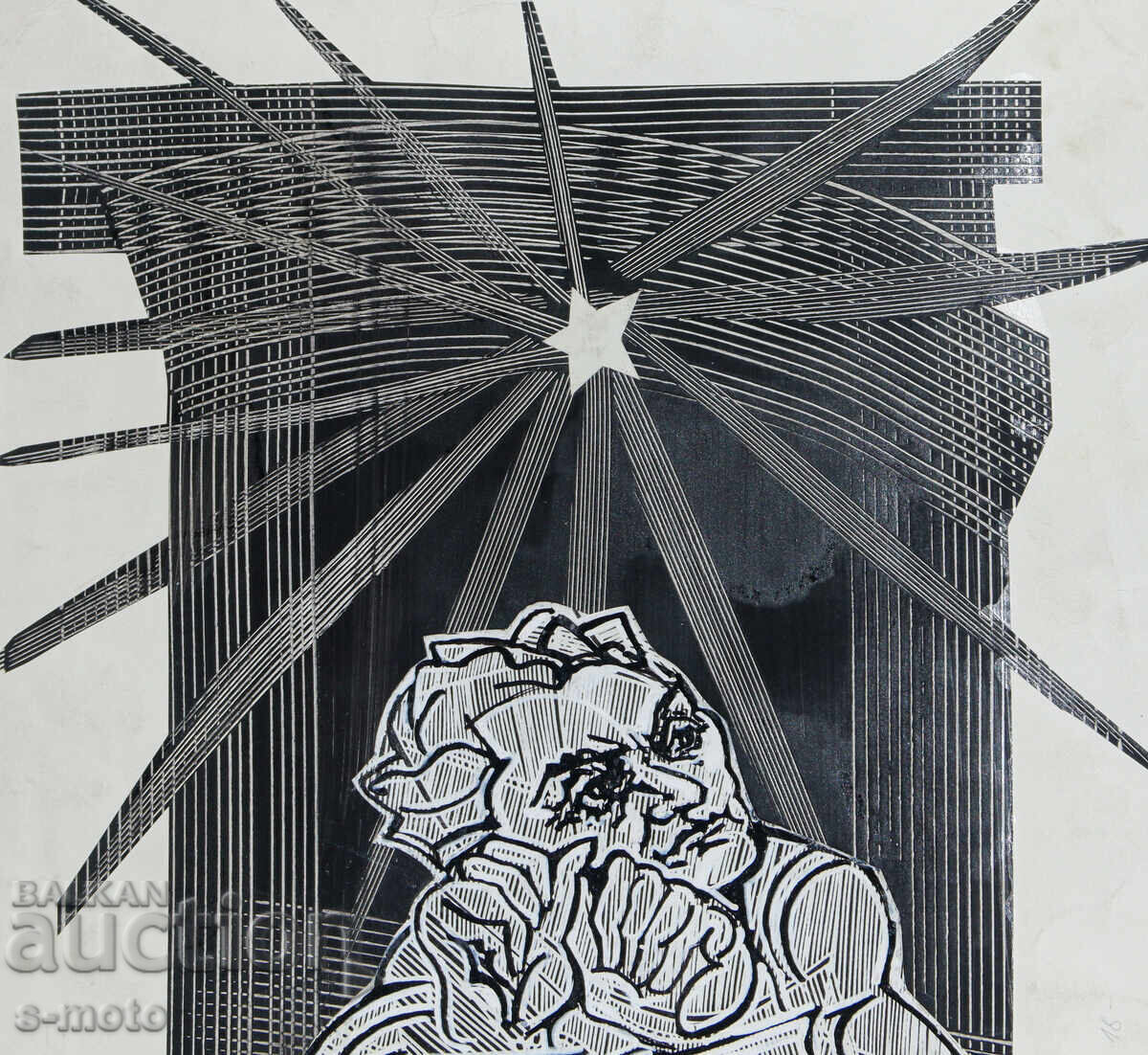 Delivery of Petar Rashkov painting ink / tempera