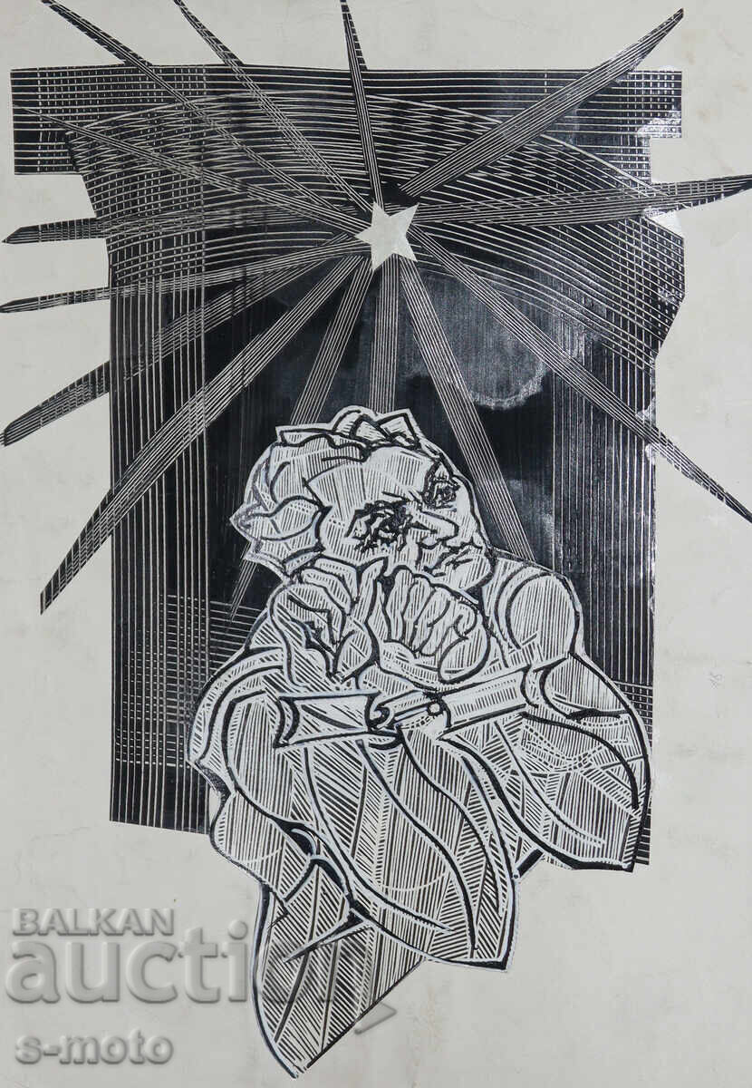 Petar Rashkov painting ink / tempera