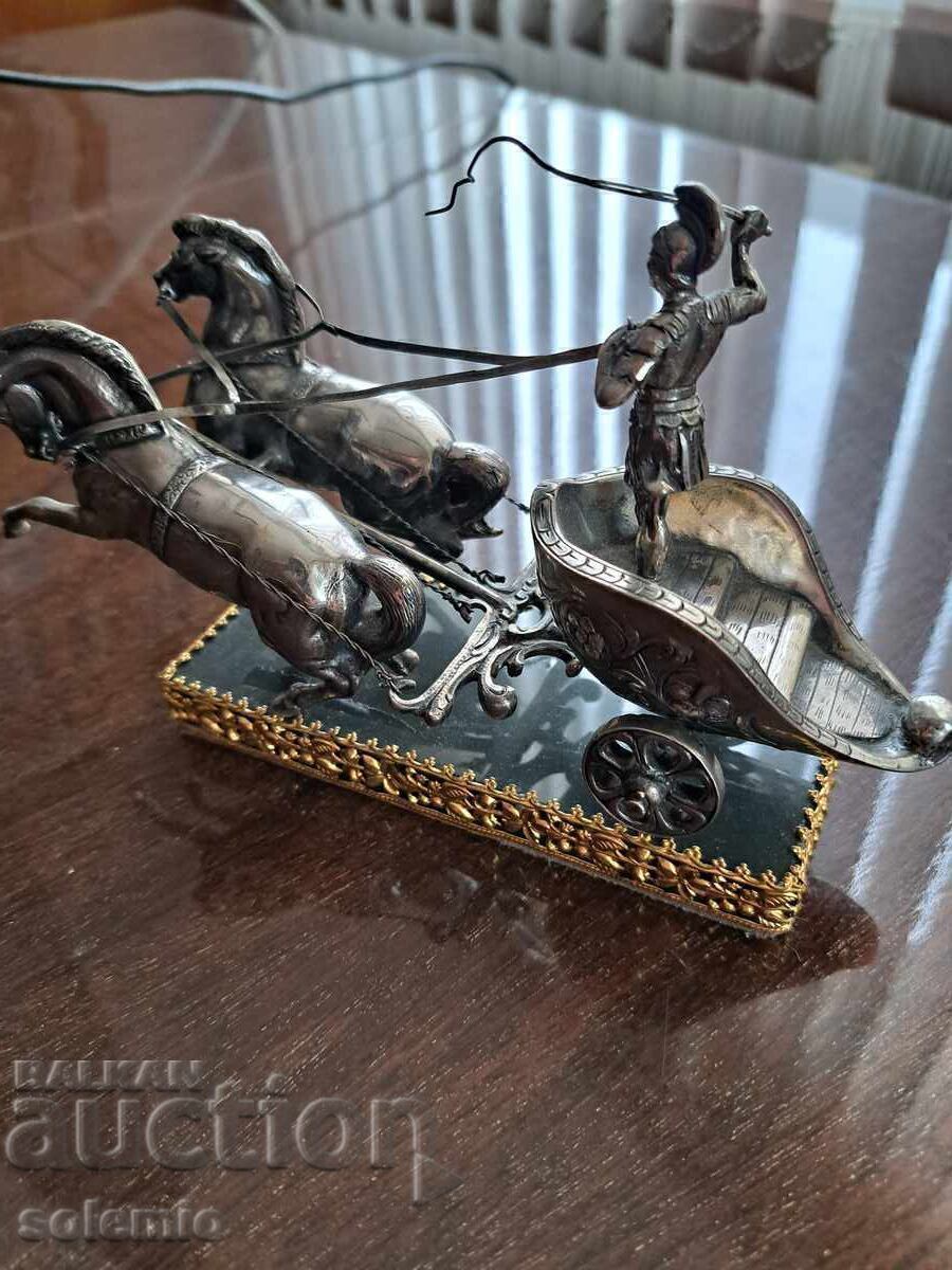 Сребърна статуетка - сребърна бойна колесница - 5