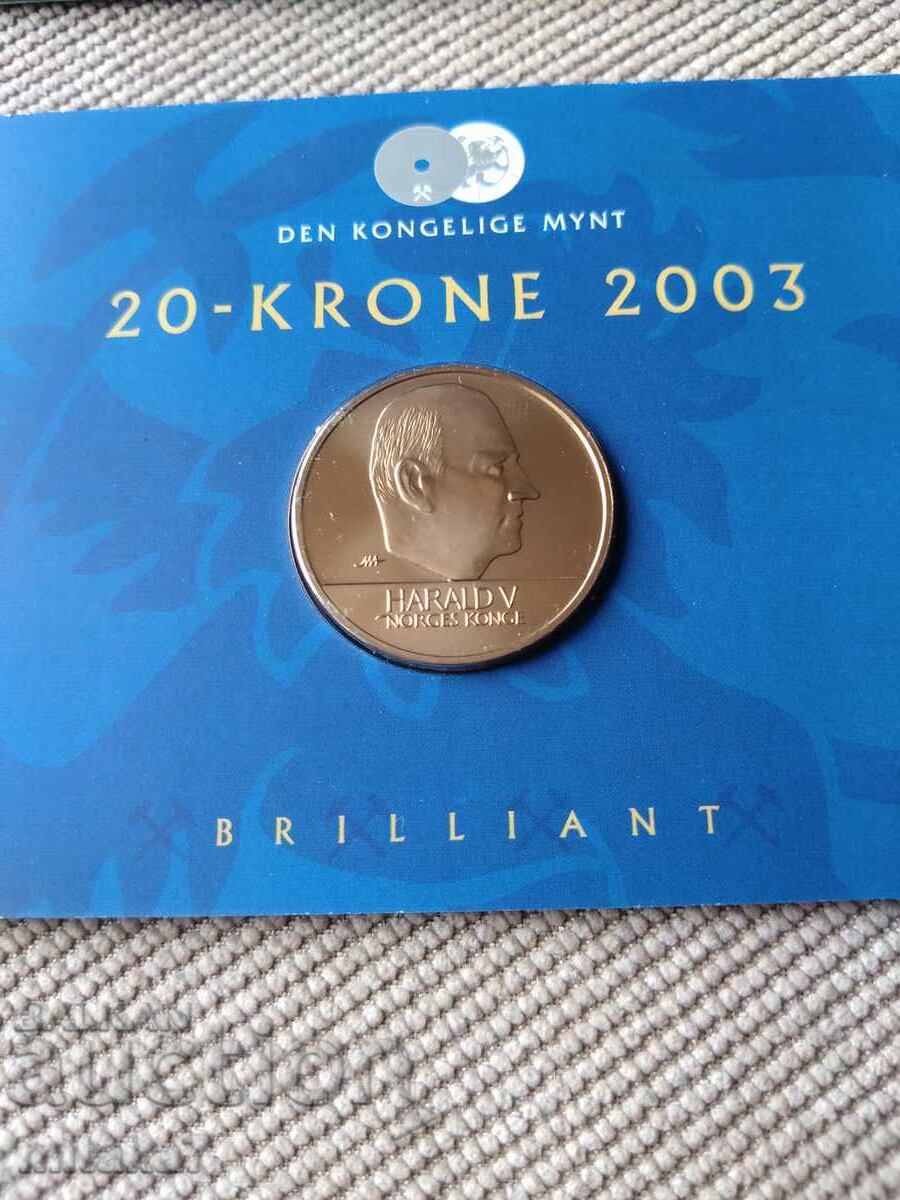 20 coroane 2003, Norvegia cu preț € 9.00 | 17.60 BGN
