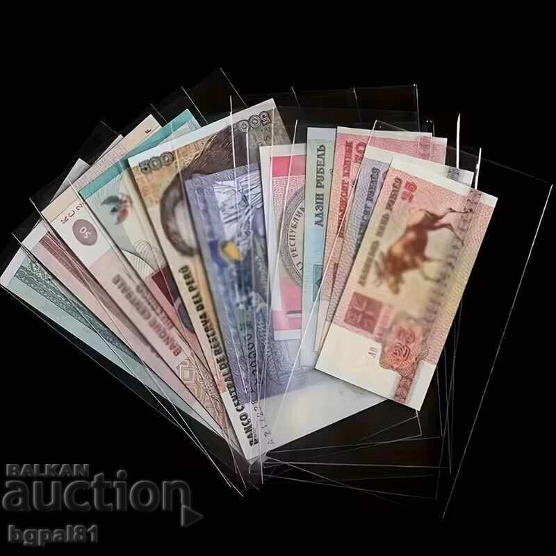 Cutie de depozitare pentru bancnote (+ 100 de buzunare) Transparentă - 6 Cutie de depozitare pentru bancnote (+ 100 de buzunare) Transparentă - 6