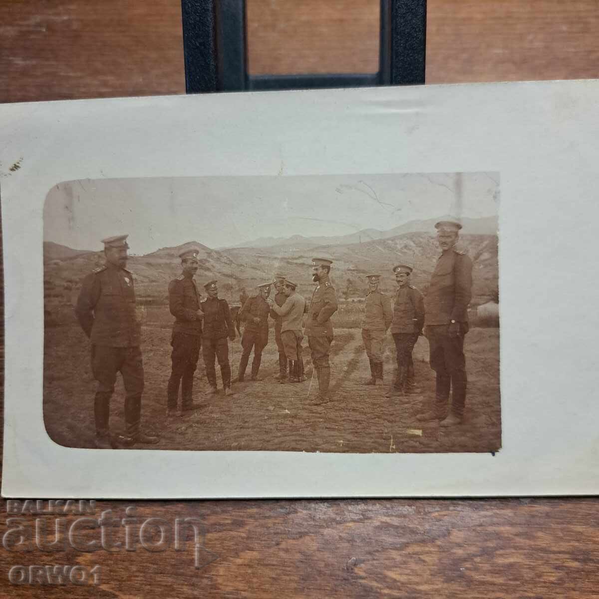 Ofițeri pe front Primul Război Mondial Regatul Bulgariei