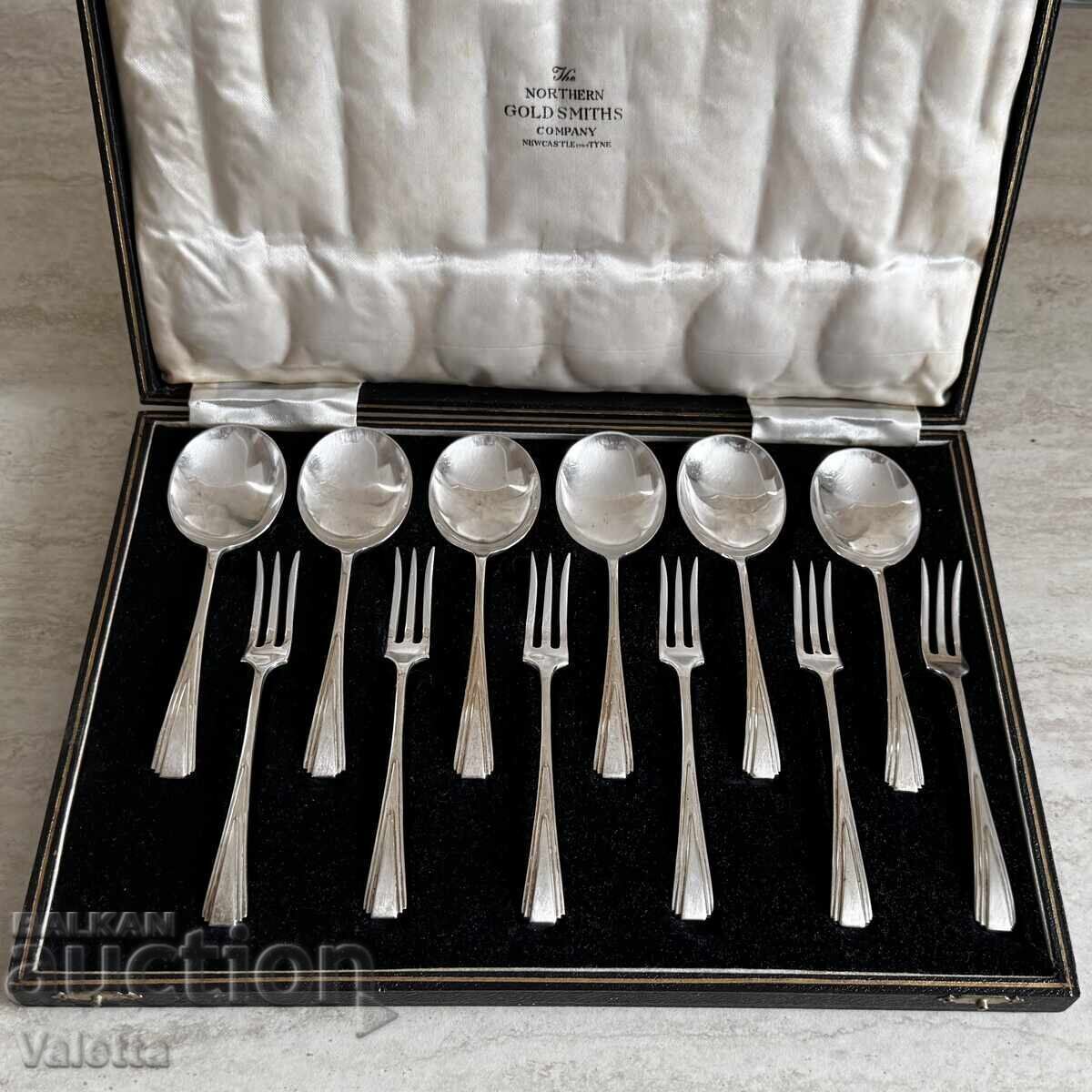 Antique Art Deco Dessert Set (1931) NorthernGoldsmiths Co