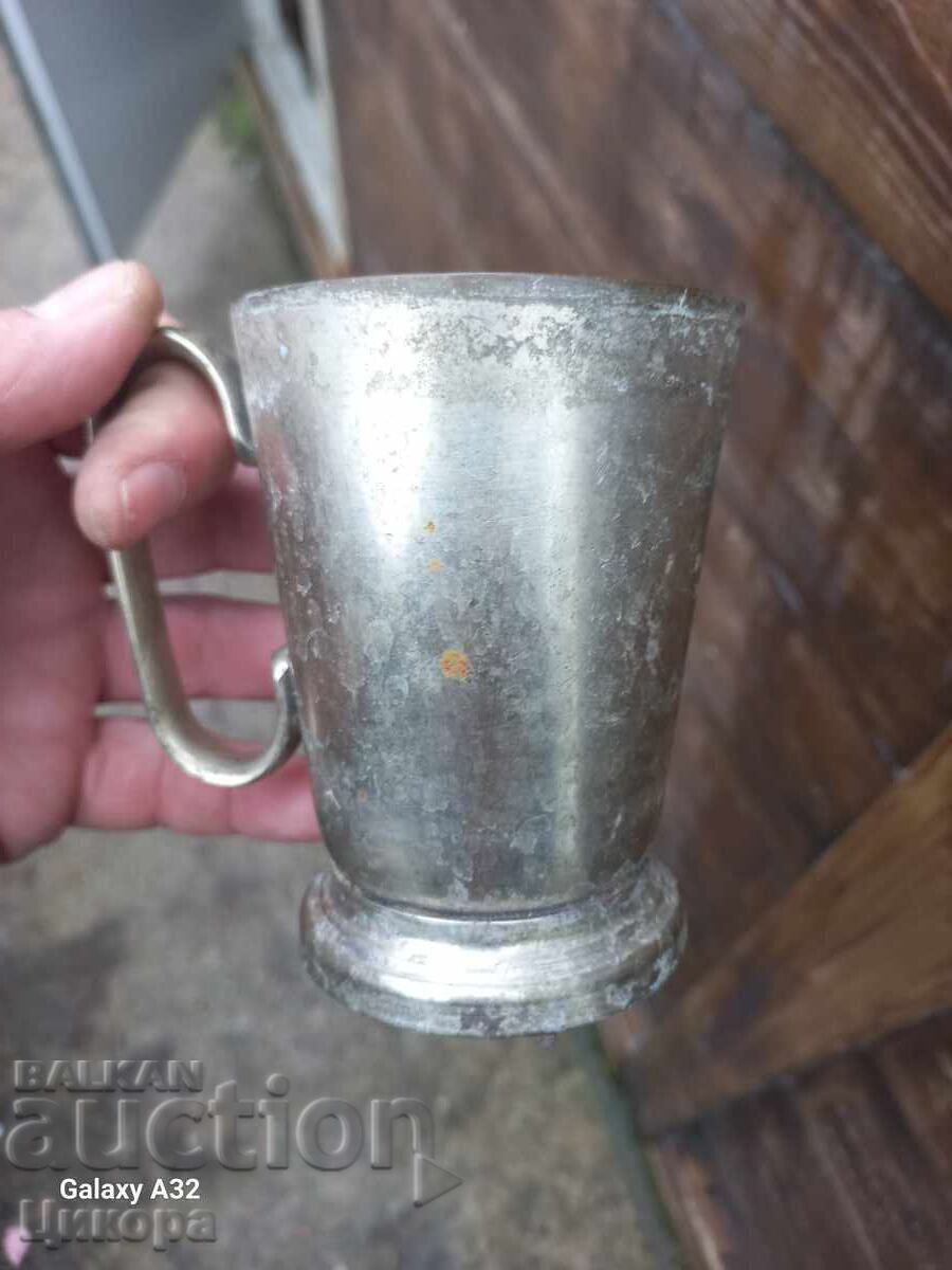 СТАРА МЕТАЛНА ЧАША ХАЛБА