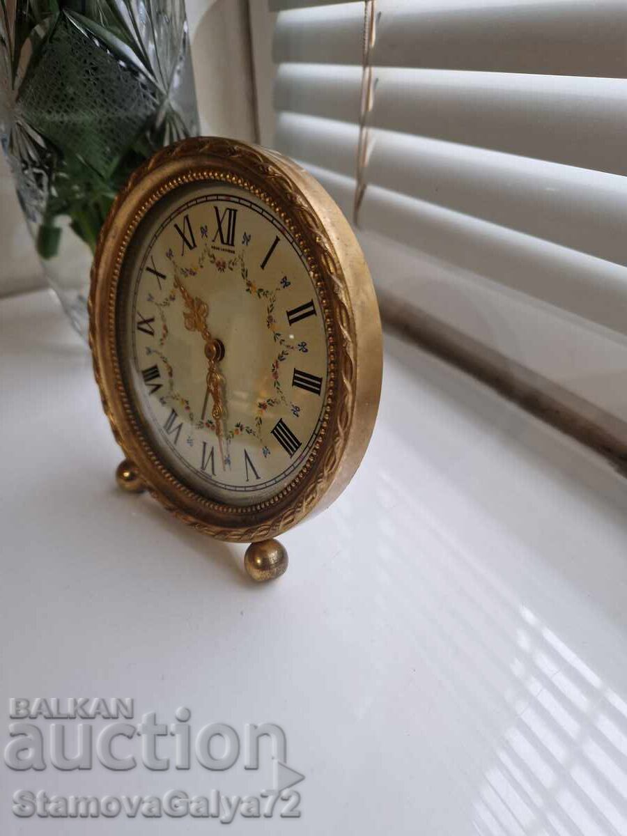 Rar ceas deșteptător antic francez din bronz, grozav - 5 Rar ceas deșteptător antic francez din bronz, grozav - 5