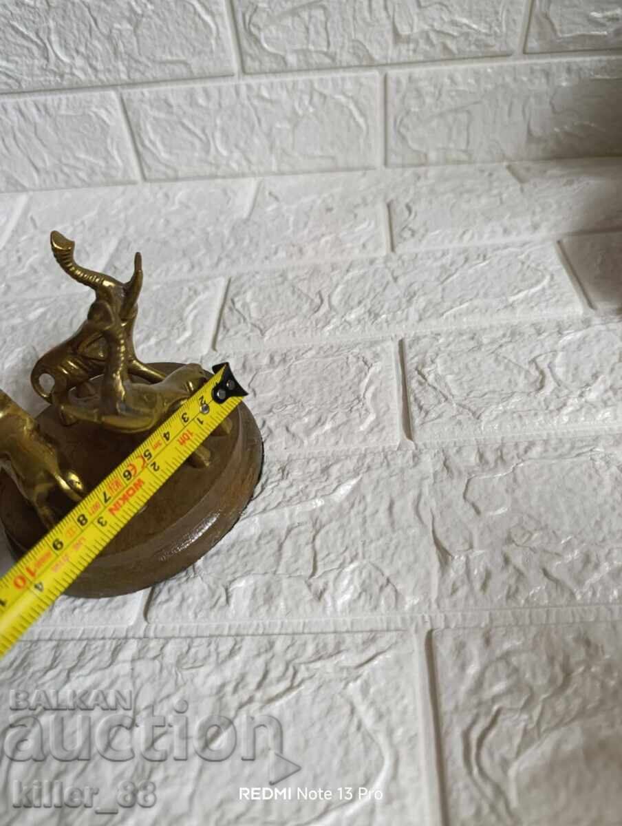 Стара бронзова статуетка слончета за Късмет - 5