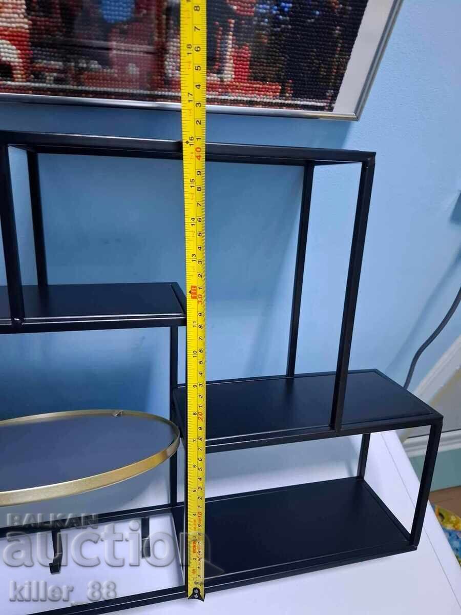 Μεταλλική ραφιέρα με καθρέφτη και κρεμάστρες - 6