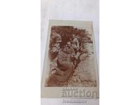 Снимка Трима офицери в окоп на фронта П С В