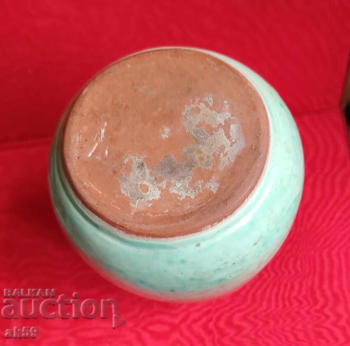 Аукцион Ваза зелена глазура - керамика (СБХ)