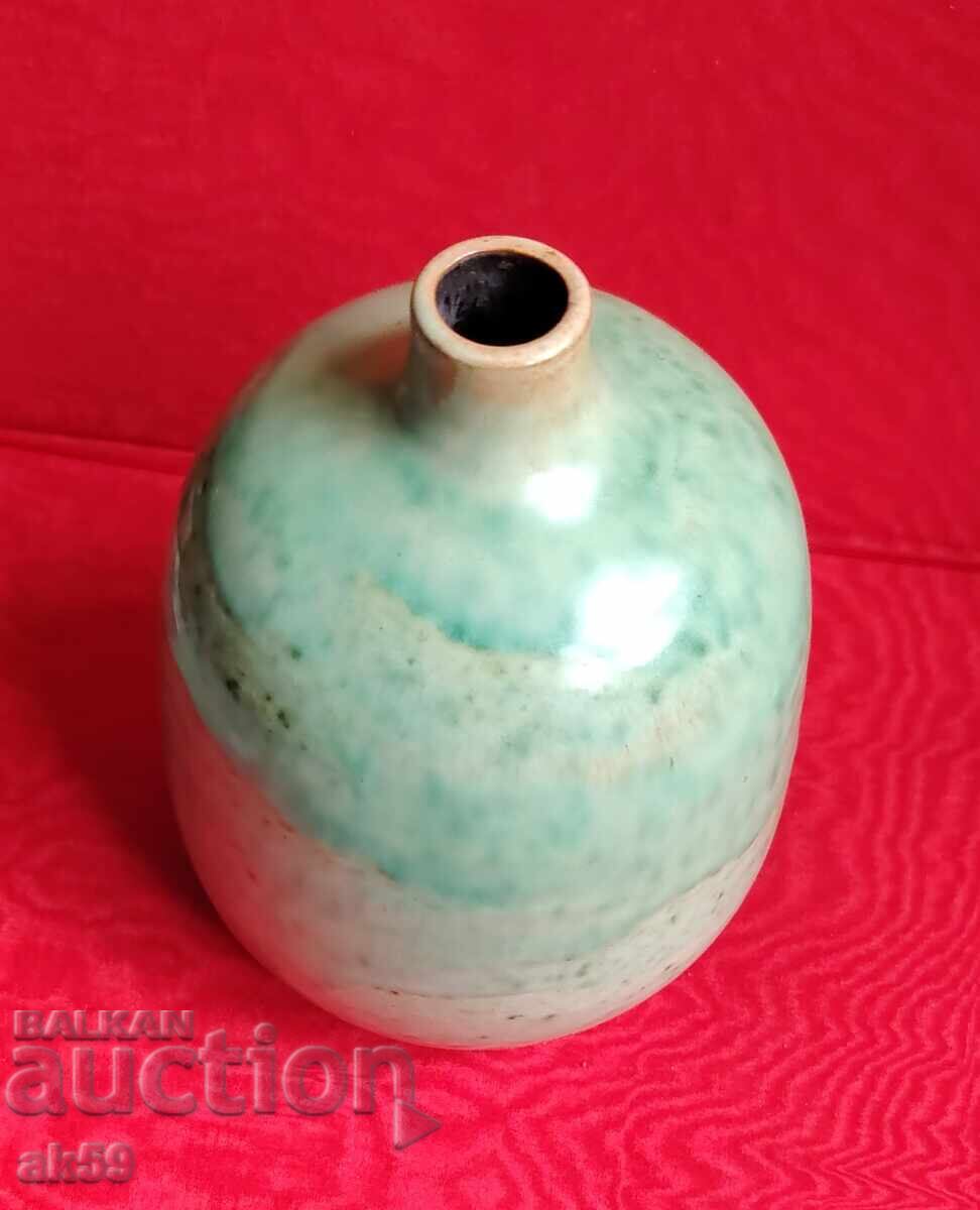 Ваза зелена глазура - керамика (СБХ)