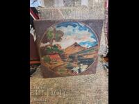 Μεγάλο ξύλινο ζωγραφισμένο κουτί