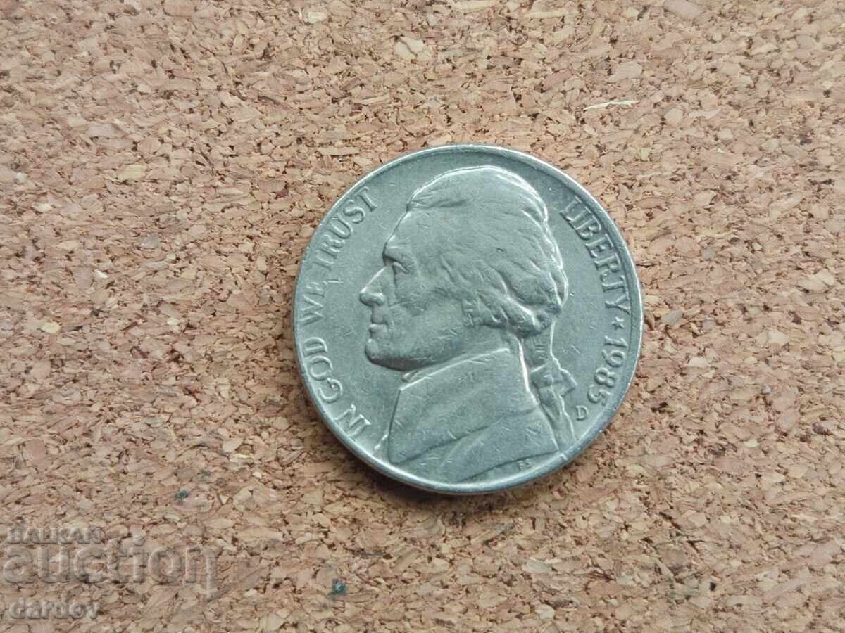 USA, 5 cents 1985