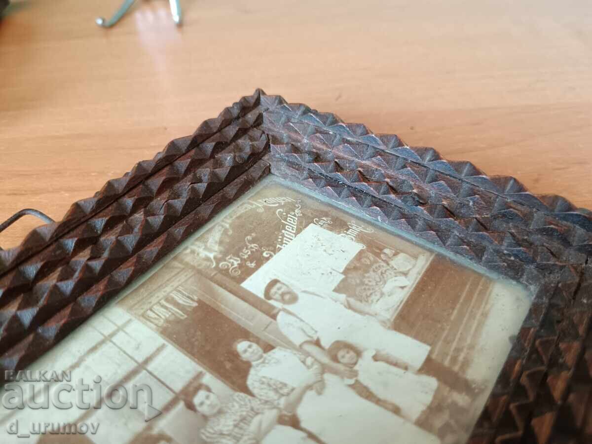 Delivery of Antique Tramp Art Photo Frame Delivery of Antique Tramp Art Photo Frame