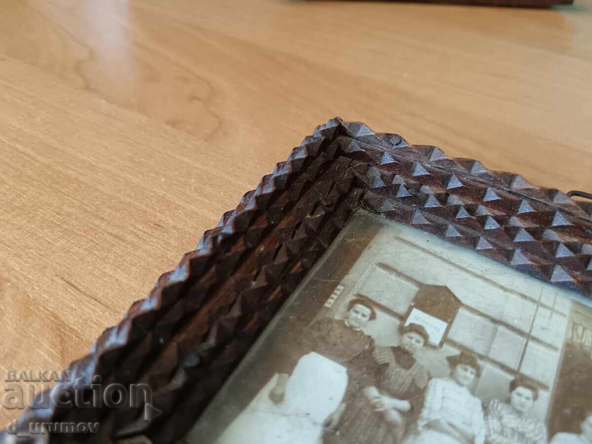 Antique Tramp Art Photo Frame - 5 Antique Tramp Art Photo Frame - 5